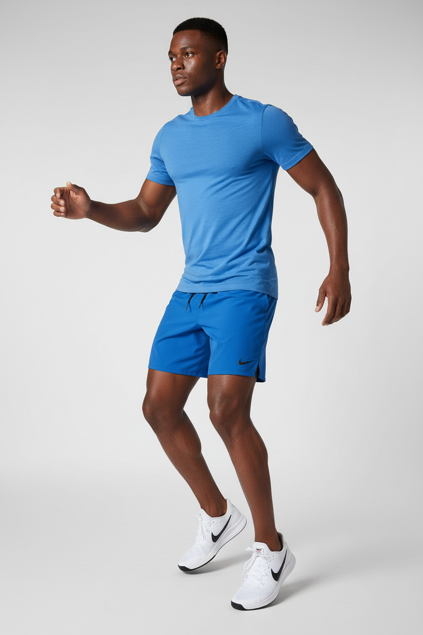 Mannequin sportif vue trois-quarts