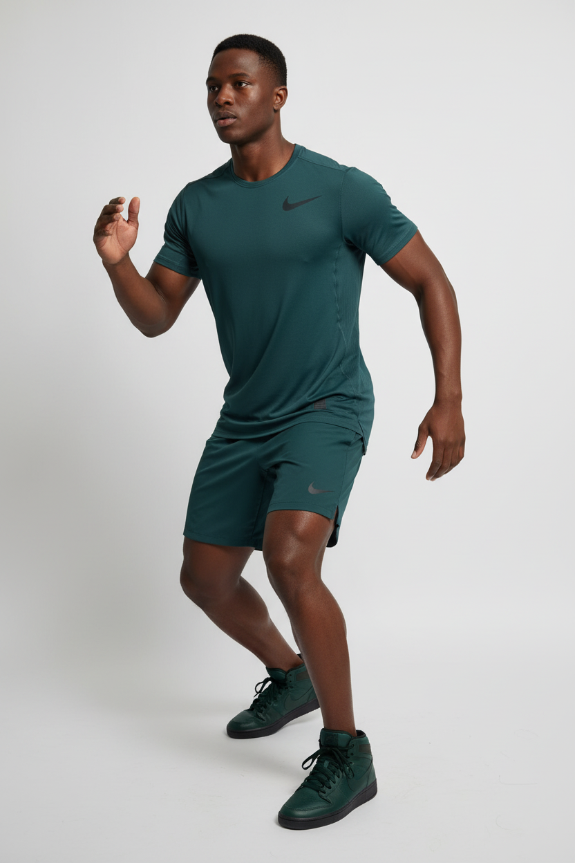 Mannequin sportif vue trois-quarts