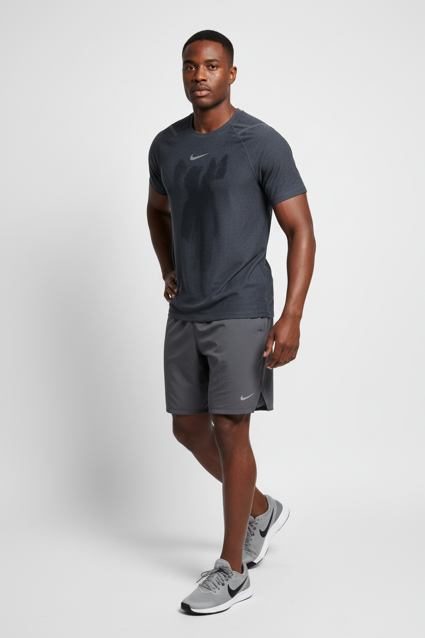 Mannequin sportif vue trois-quarts