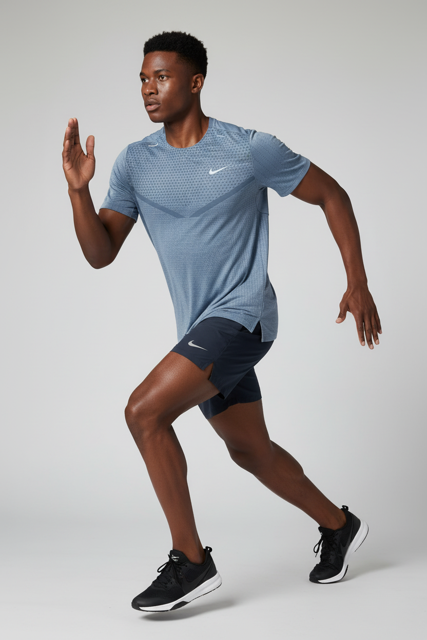 Mannequin sportif vue trois-quarts